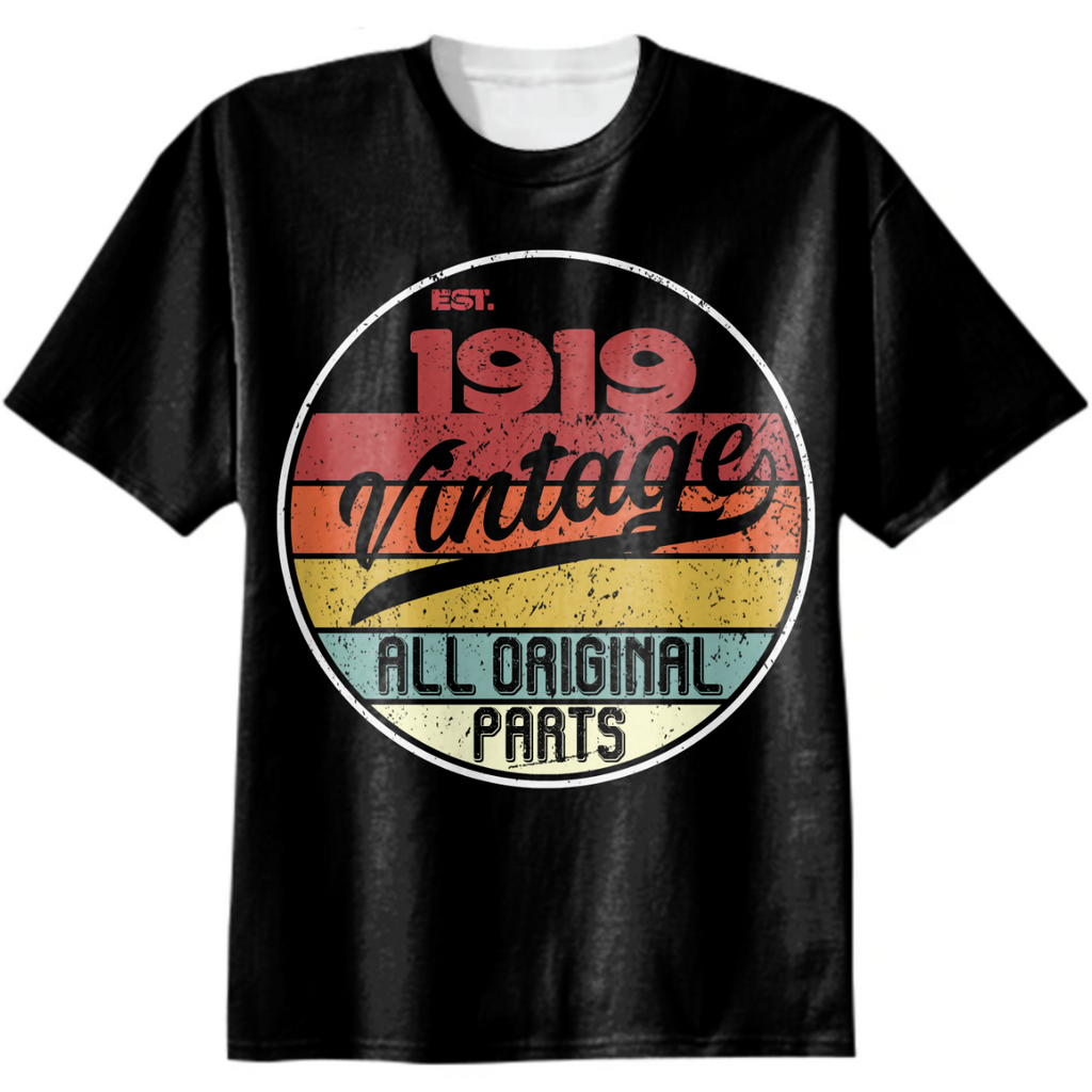 1919 Vintage T Shirt Birthday Gift Tee