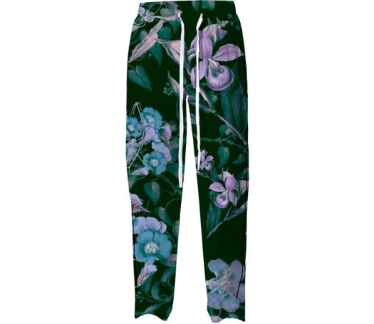 Dark garden pajama bottoms