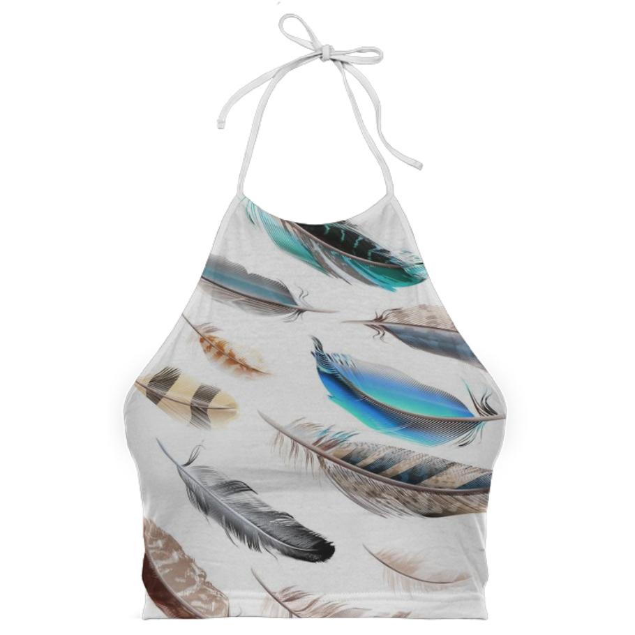 Luxury t shirt edition with Feathers