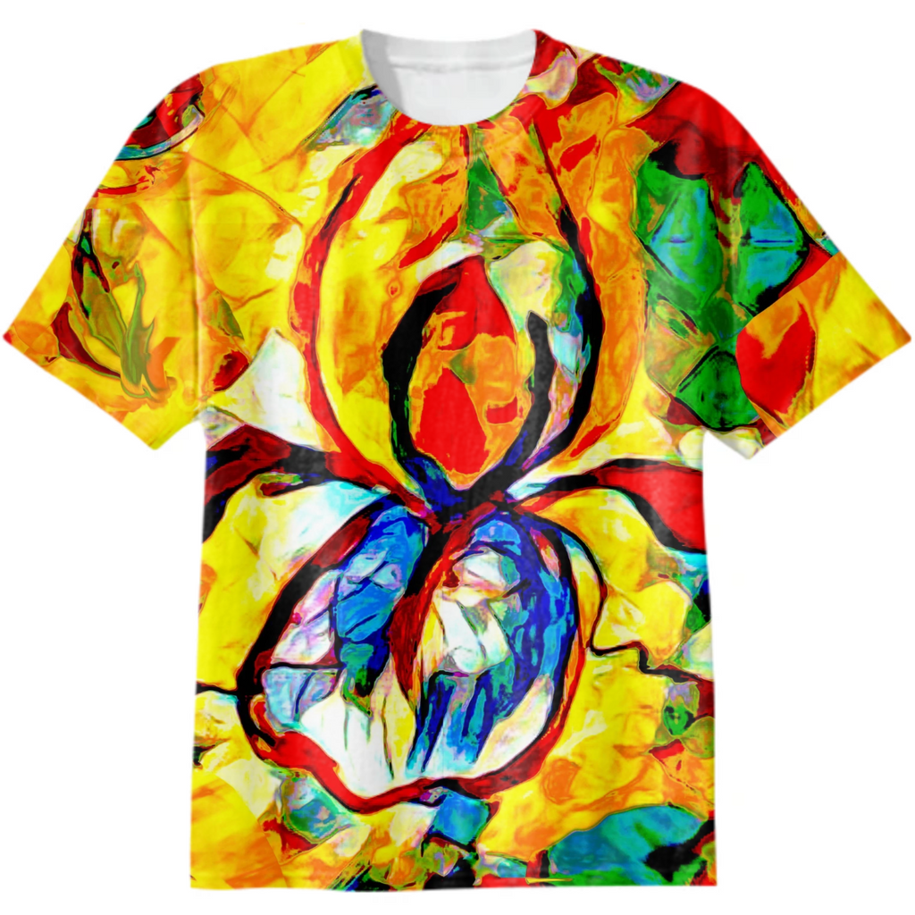 iris yellow, abstract art