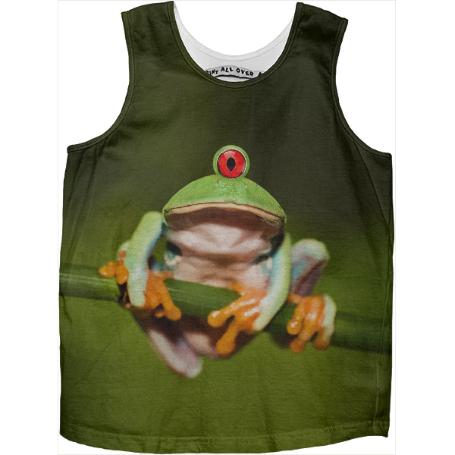 Funny Conceptual Cyclopic Frog Kids Tank Top