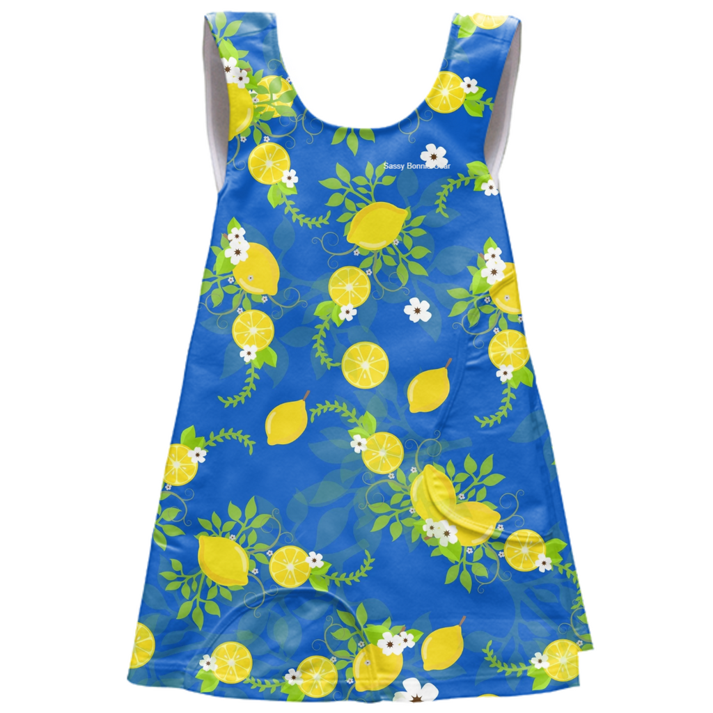 Sassy Bonnie Gear Collection- Girl's Apron Dress Lemon Drops 53086SBGLD