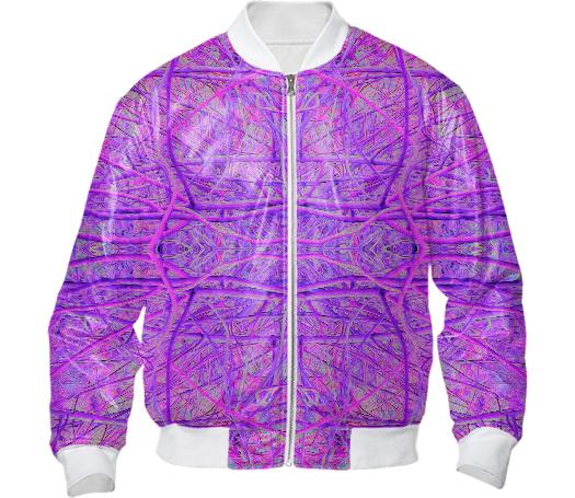 Hot Pink and Purple Abstract Branch Pattern