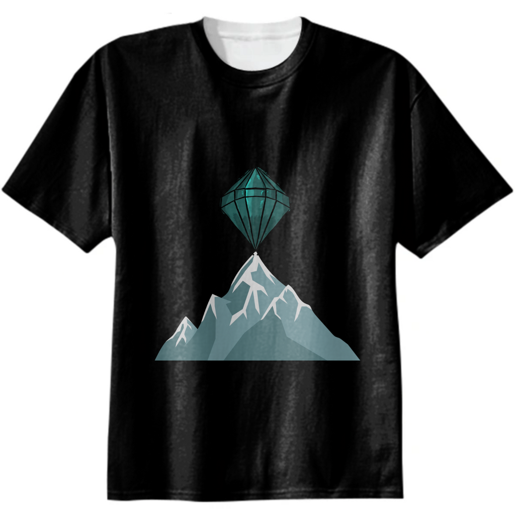 Mountain With Diamond Structure At Top T-Shirt