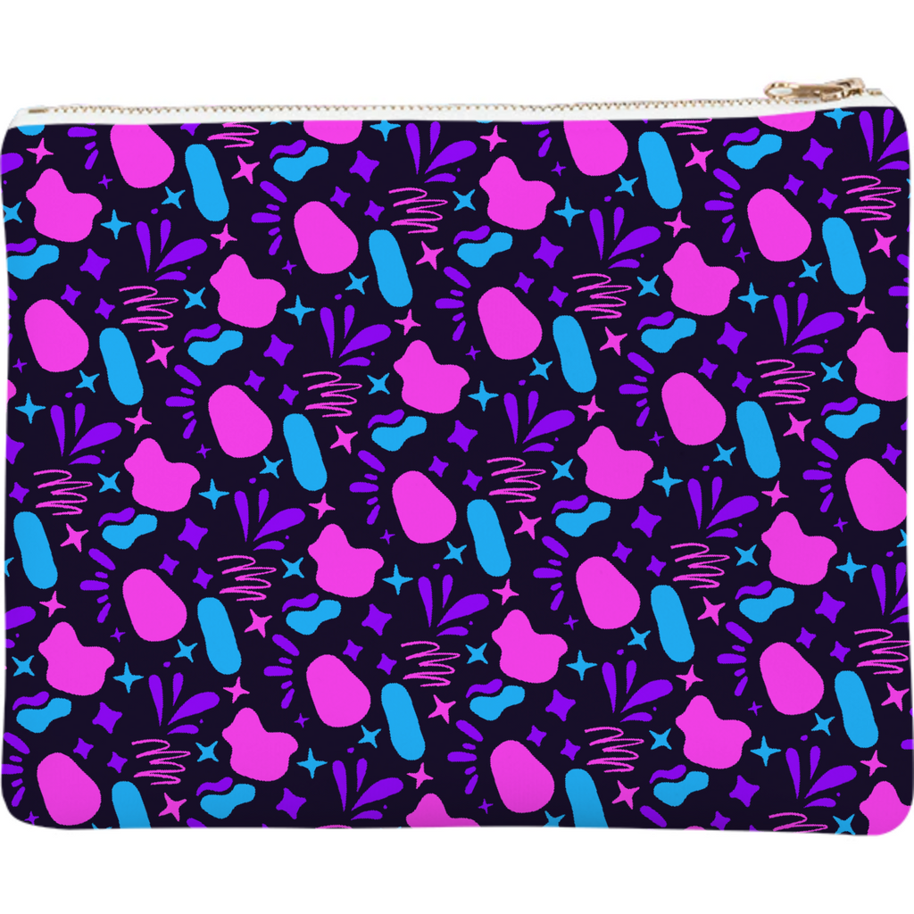 Abstract geometric stones and colorful stars neoprene wallet by stikle