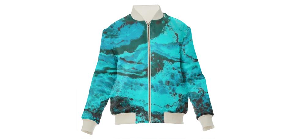 Malachite bomber jacket