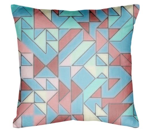 Pillow Multicolor Geometric Design