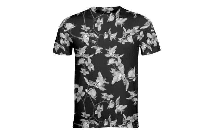 Dark Orquideas Floral Pattern