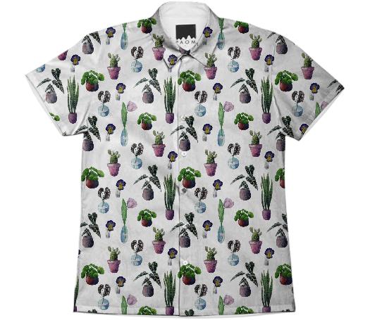 shirt with floral watercolor pattern