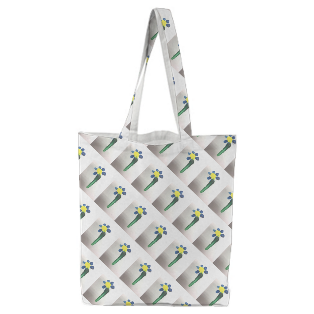 Fingerprint flowers on tote