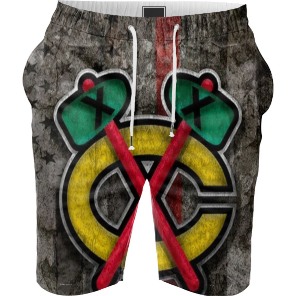 black hawks shorts