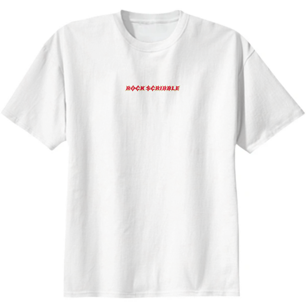 Rock Scribble Basic White Tee