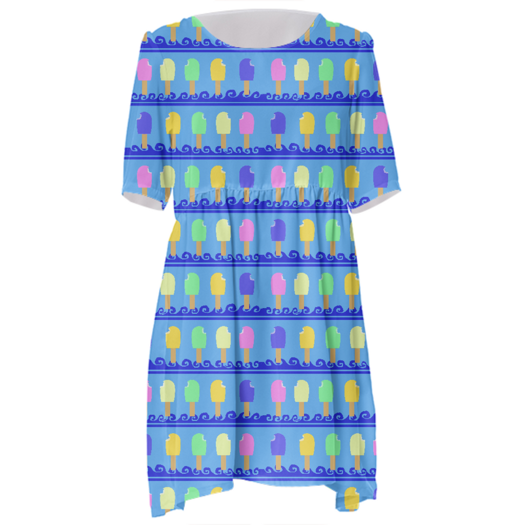 Ice Cream Bars Babydoll Dress
