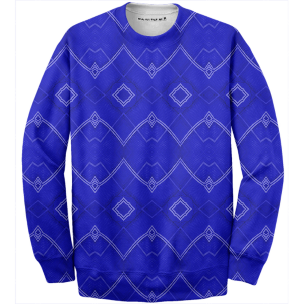 Blue white geometric stripes