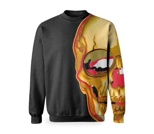 camo color skull sweatshirt