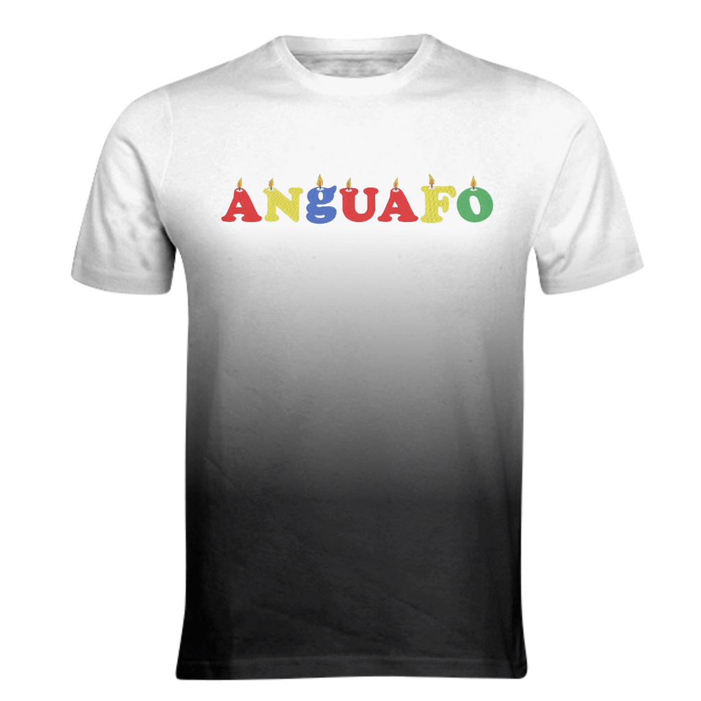 Anguafo birthday cake candle gradient tee