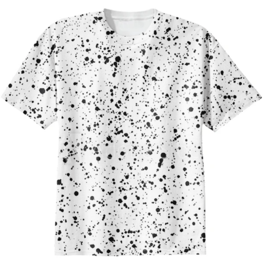 White T-Shirt with black specks