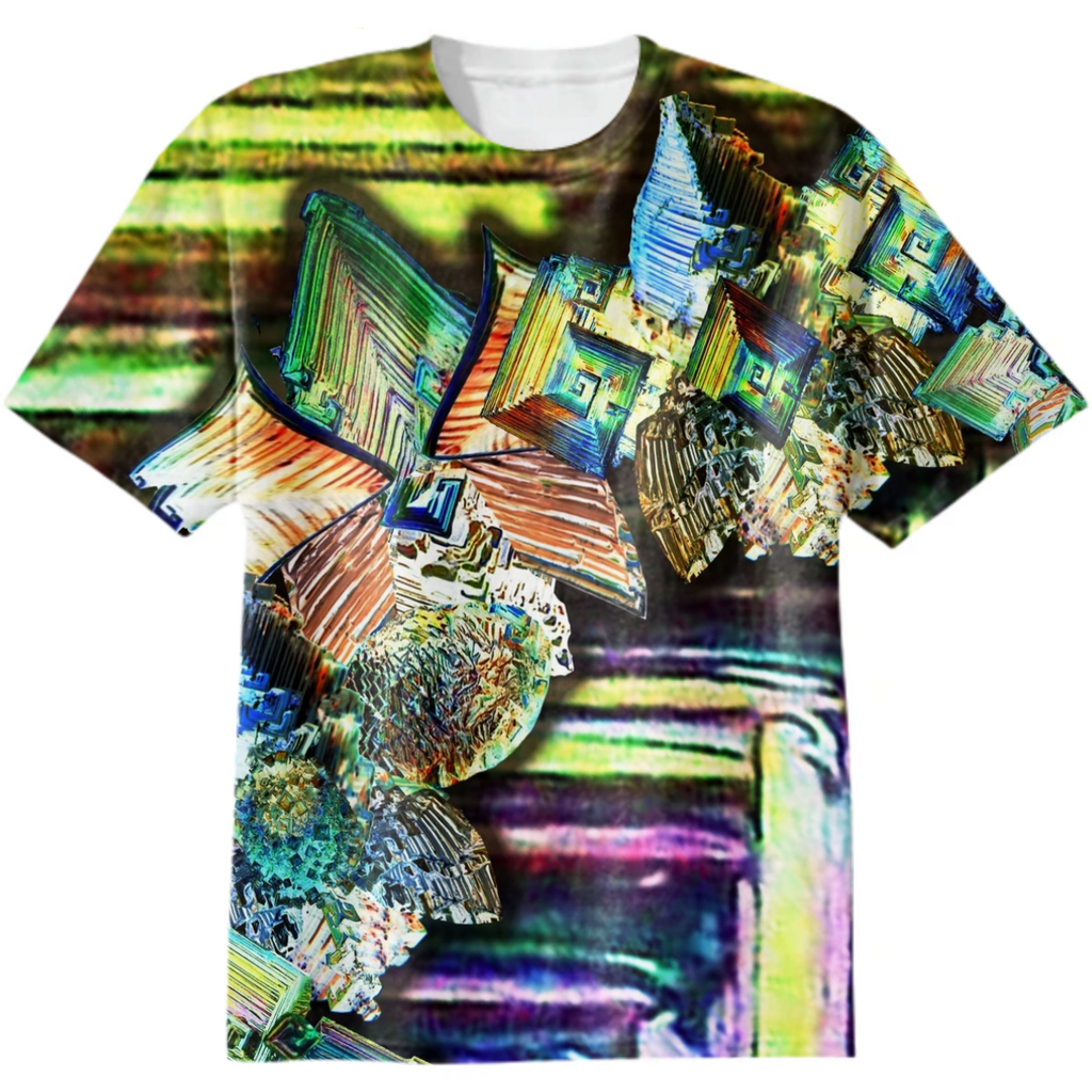 orchid, bismuth, mineral, plant, golden, bright, multicolor