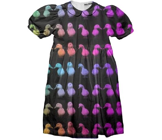 Rainbow Ducks Kids Party Dress