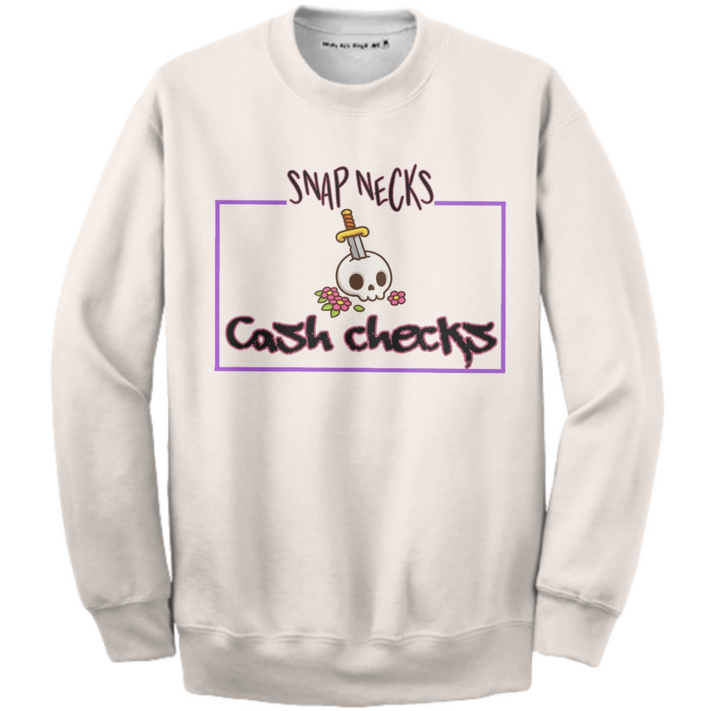 Snap Necks Cash Checks Crewneck