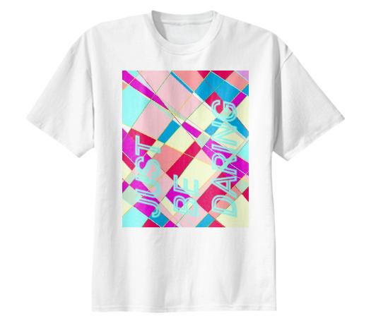 Just Be Daring Abstract Tee Turquoise text