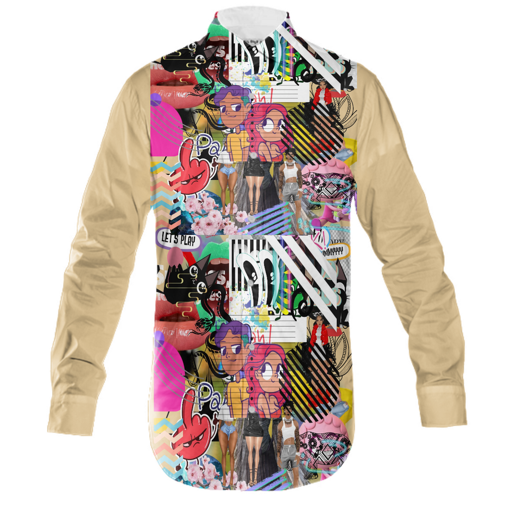 Men's fan button down