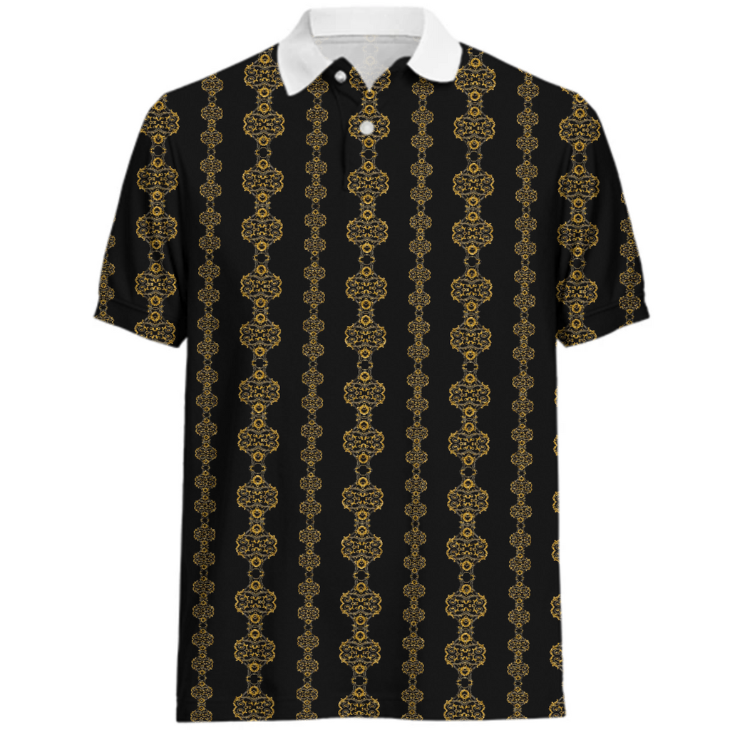Golden Stripes Print