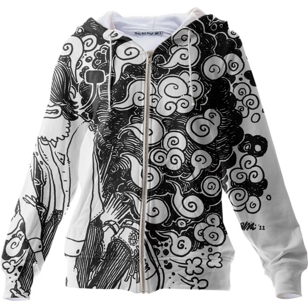 Angst Clouds Zip Up Hoodie