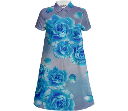 Midnight Rose Collared Dress