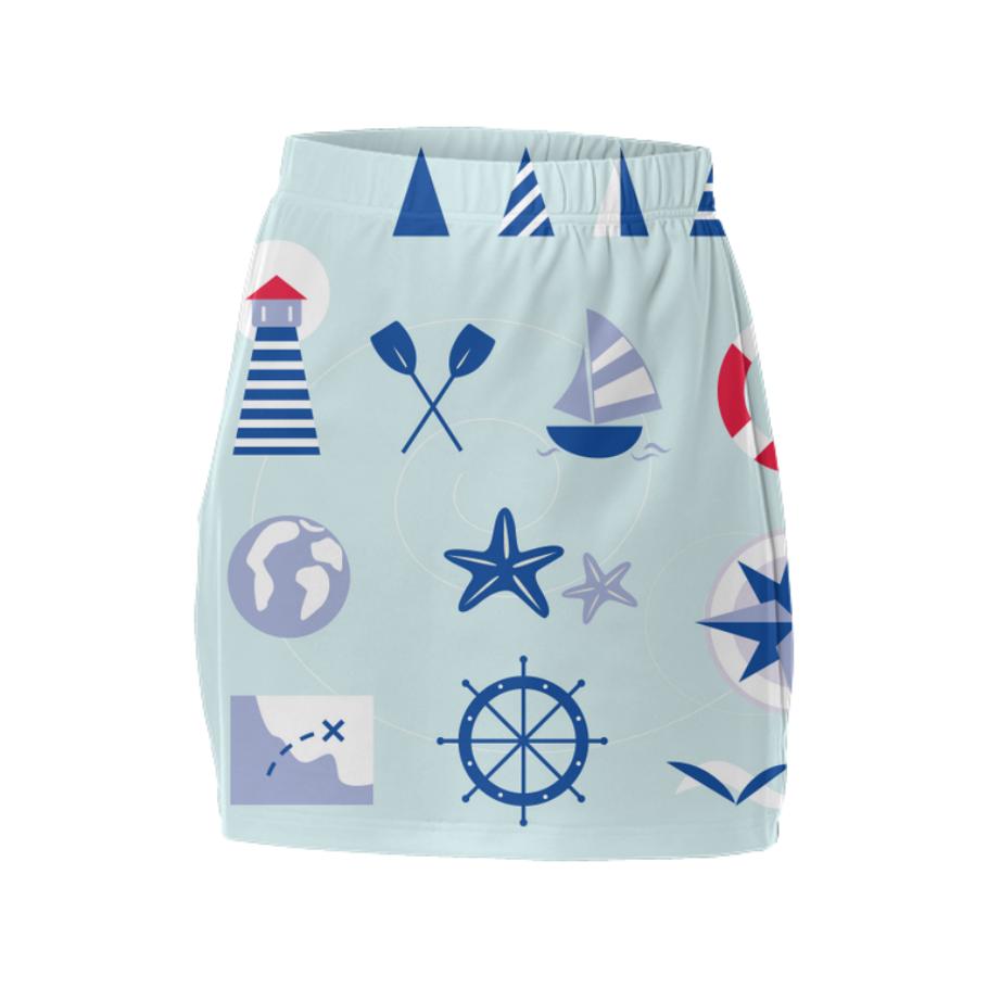 Designers retro Skirt Blue navy icons