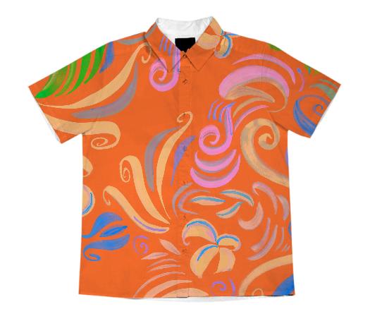 Tiger Flower Dress Shirt