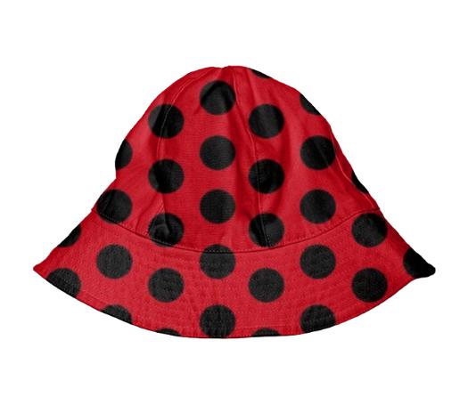 Red hat with dots black