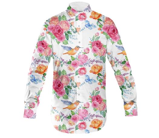 Floral Long Sleeve Shirt LS0003