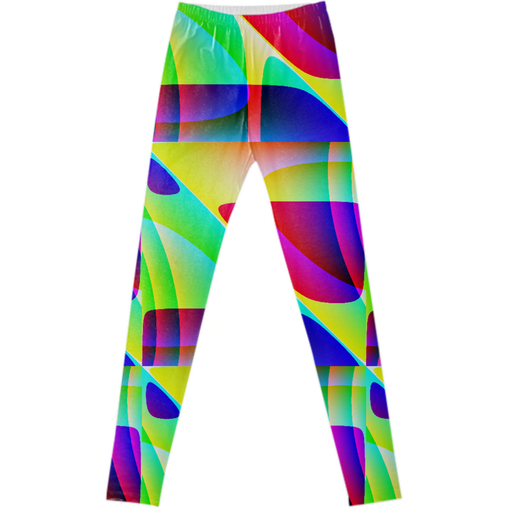 Neon Abstract Shapes Leggings