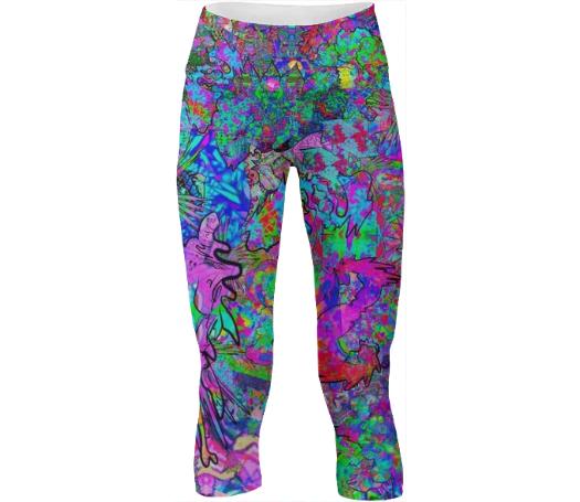 Trippy Watercolor Yoga Pants