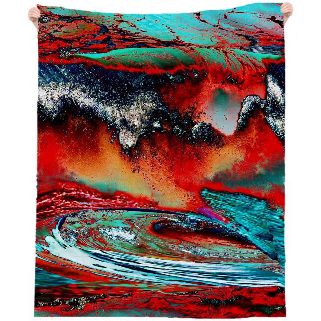 multicolored maximalism, surrealism, sea, into the volcano fire, hawaiian waters, hawaiian