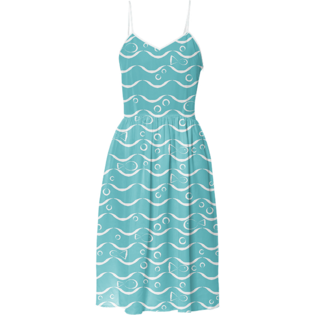 Sea and Fish Summer Dress