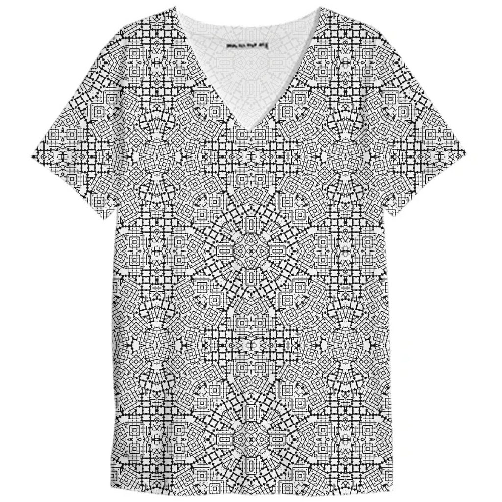 Modern Black and White Geometric Print