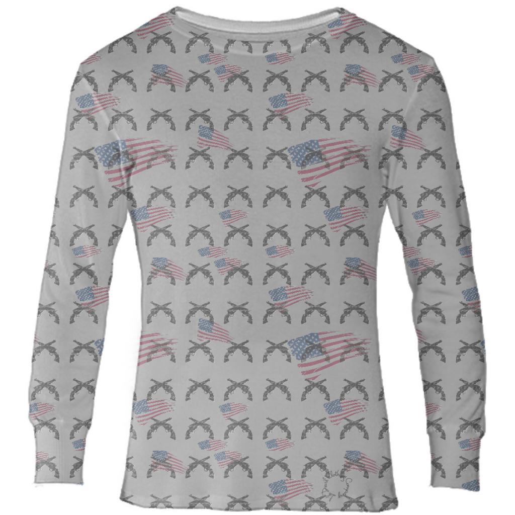 American Theme print thermal top