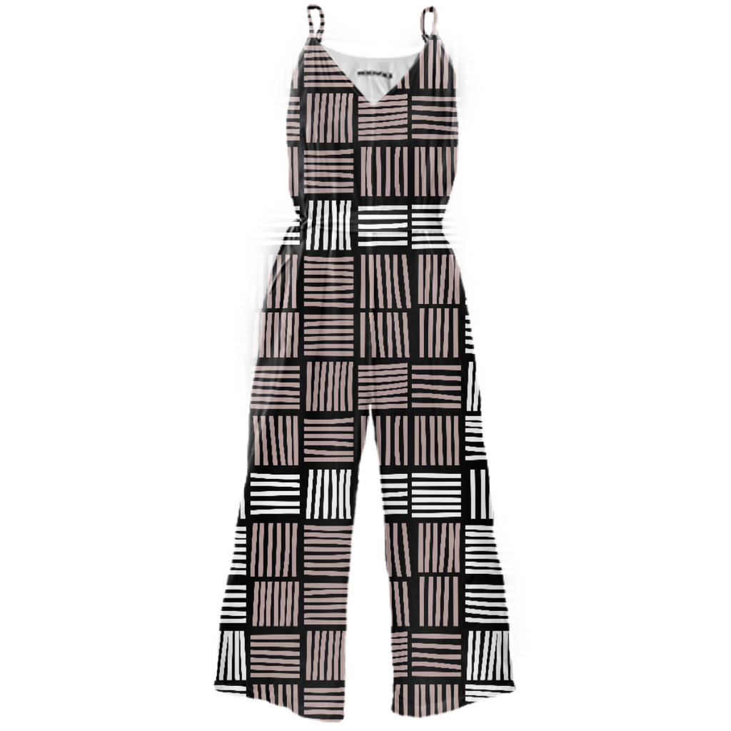Stylish Striped Lines Tie Waist Jumpsuit