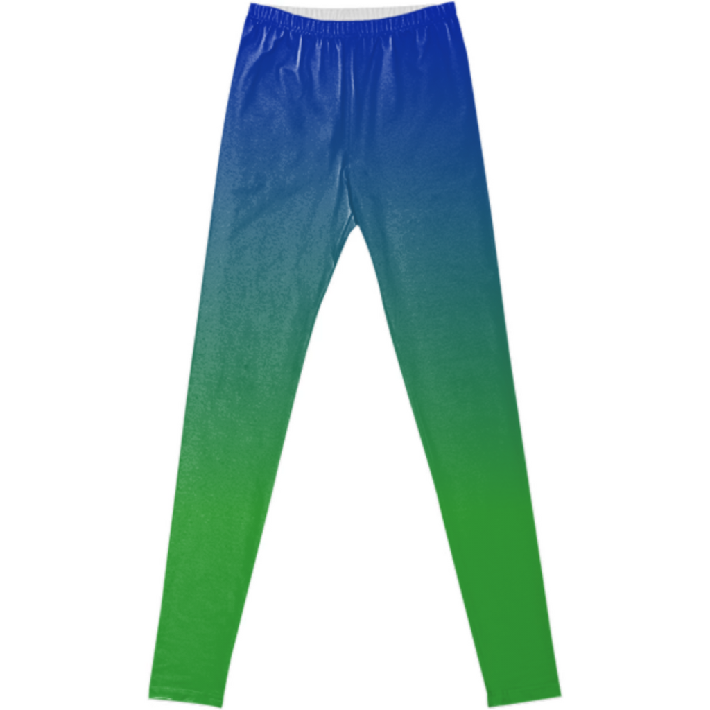 GRADIENT BLUE/GREEN LEGGINGS