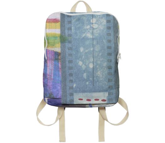 Cyanotype Negative Collage Backpack