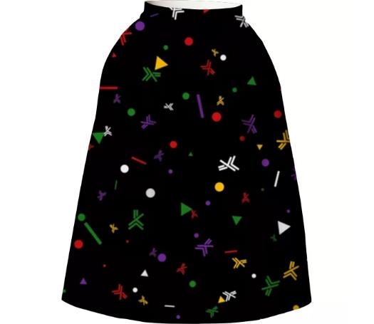 RetroHaskell Black Inka Full Skirt