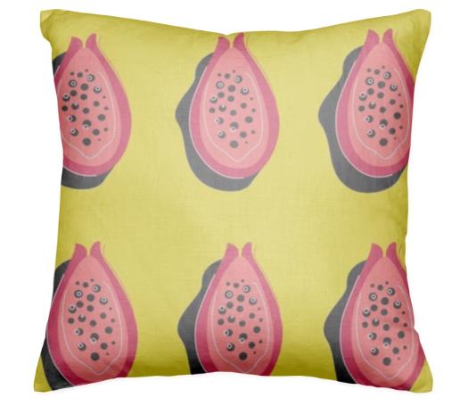 Designers art Pillow ethno collection Papayas