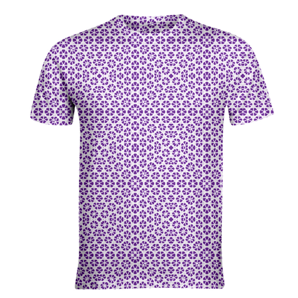 Purple White Geometric