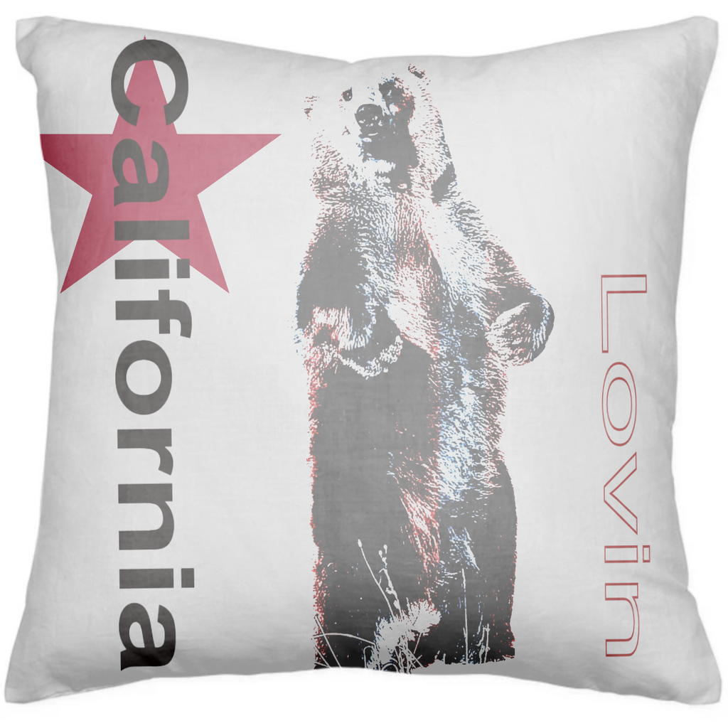 california lovin bear pillow