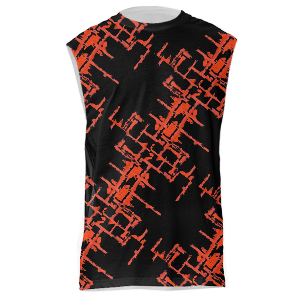 Red And Black Abstract Grunge Print