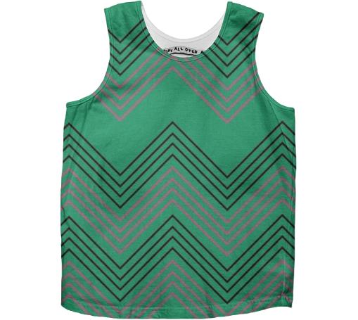 Kids designers tshirt green with Design stripes Collection 2017