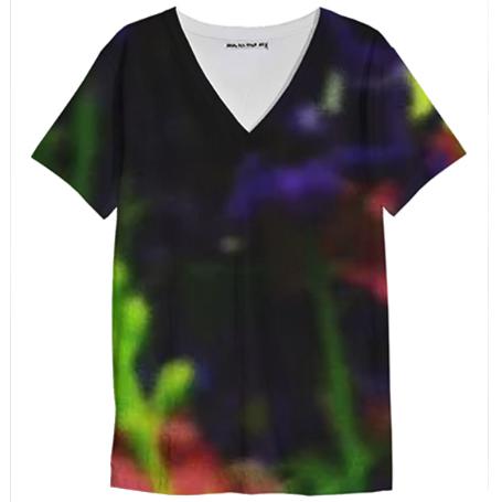 Abstract Bouquet V neck Tee