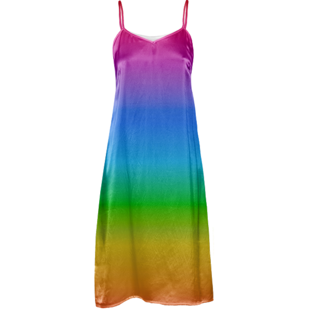 Rainbow silk dress